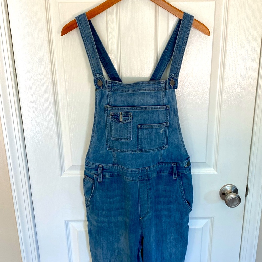 Free People Denim Jean Overalls Size 31 Medium Large